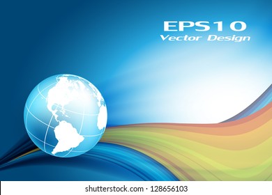 wavy lines with copy space. Eps10
