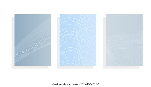  Colección vectorial de diseño de líneas onduladas 