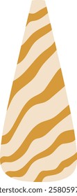 Wavy lines create a mesmerizing pattern on an elongated triangular shape, blending modern aesthetics with abstract art, perfect for adding a touch of contemporary elegance to any design