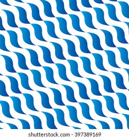 Wavy lines diagonal blue