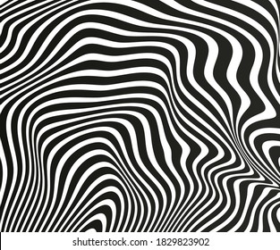 ilustración vectorial de material ondulado monocromo
