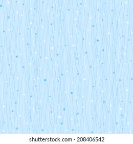 Wavy lines and dots. Seamless pattern. Endless pattern with lines and dots. Template for design and decoration
