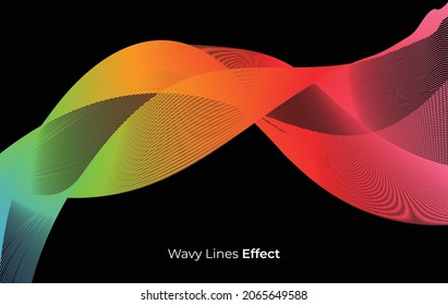wavy lines effect background wallpaper