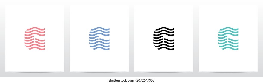 Wavy Lines Forming Letter Logo Design G