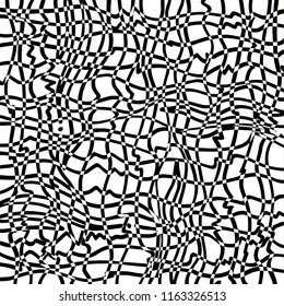 Wavy lines grid, consisting of hand drawn marker lines overlapping
