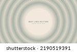 Wavy Lines Halftone Engraving Pattern Abstract Vector Round Ripple Structure Frame Pale Green Border Isolated On Light Background. Half Tone Art Graphic Radial Aesthetic Neutral Retro Design Wallpaper