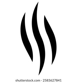 Wavy lines Icon aroma evaporation, logo warm smoke vapor diffusion