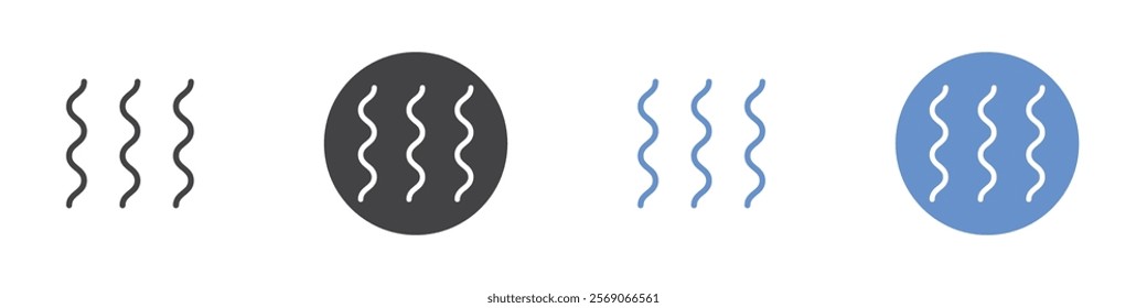 Wavy lines icon vector symbol outline sign