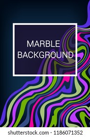Wavy lines with a marble effect. Futuristic template. Bright striped print.
