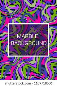 Wavy lines with a marble effect. Futuristic template. Bright striped print.