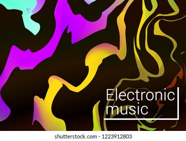 Wavy lines with a marble effect. Futuristic template. Bright striped print.