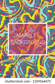 Wavy lines with a marble effect. Futuristic template. Bright striped print.
