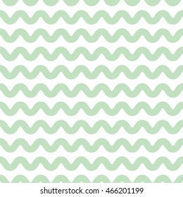 Wavy lines mint green