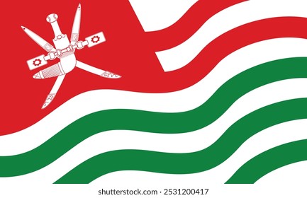 Oman Flagge Illustrator Land Flaggen Symbol Nation