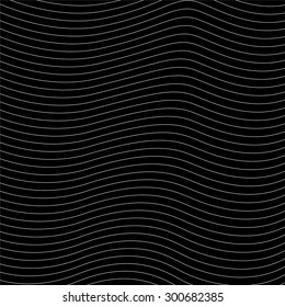 Wavy lines on black background