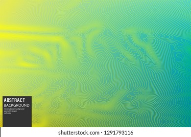 Wavy Lines on Green Background. Geometric Background for Design, Posters, Slide start pages, Business Cards.