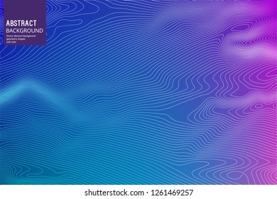 Wavy Lines on Soft Blue Purple Background. Geometric Background for Design, Posters, Slide start pages, Business Cards.