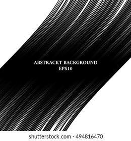 Wavy lines on a white background. Monochrome pattern.