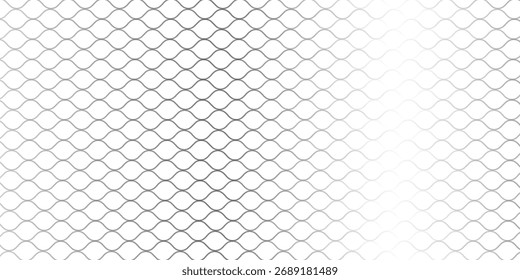 Wavy Lines Op Art Pattern. Abstract Black and White Textured Background.

