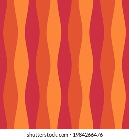 Wavy lines ornament. Seamless pattern. Jagged stripes motif. Waves ornate. Curves image. Linear background. Digital paper, textile print, web design, striped illustration. Vector artwork.