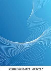 Wavy lines over gradient background