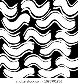 Wavy lines pattern. Abstract backgroud. Brush. Watercolor.