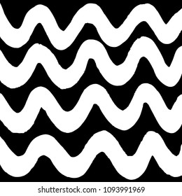 Wavy lines pattern. Abstract backgroud. Brush. Watercolor.