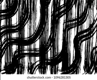 Wavy lines pattern. Abstract backgroud. Brush. Watercolor.