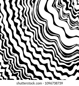 Wavy lines pattern. Abstract backgroud. Brush. Watercolor.