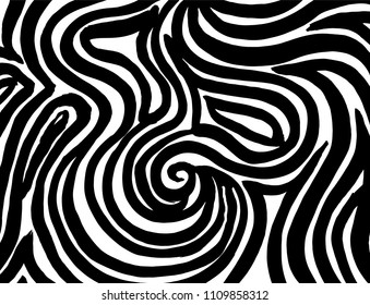 Wavy lines pattern. Abstract backgroud. Brush. Watercolor.