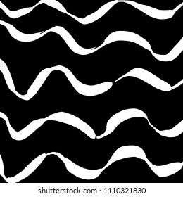 Wavy lines pattern. Abstract backgroud. Brush. Watercolor.