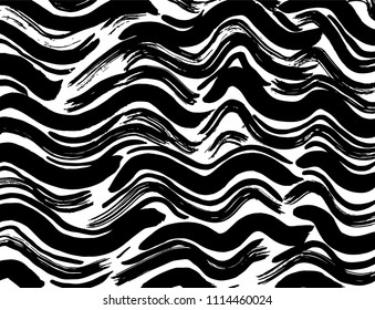 Wavy lines pattern. Abstract backgroud. Brush. Vector.