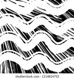 Wavy lines pattern. Abstract backgroud. Brush. Vector.