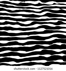 Wavy lines pattern. Abstract backgroud. Brush. Vector.