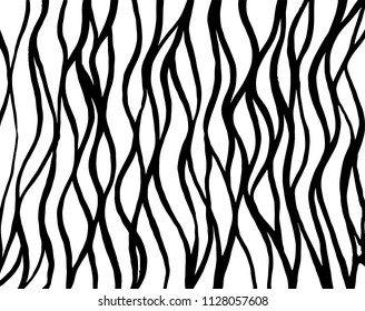 Wavy lines pattern. Abstract backgroud. Brush. Vector.