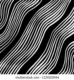 Wavy lines pattern. Abstract backgroud. Brush. Vector.
