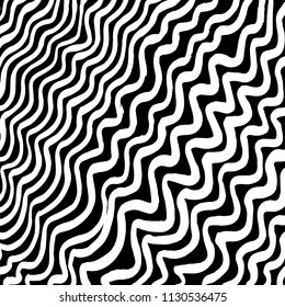 Wavy lines pattern. Abstract backgroud. Brush. Vector.