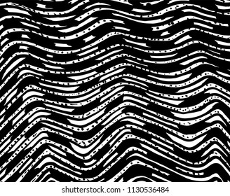 Wavy lines pattern. Abstract backgroud. Brush. Vector.