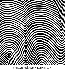 Wavy lines pattern. Abstract backgroud. Brush. Vector.