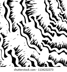 Wavy lines pattern. Abstract backgroud. Brush. Vector.