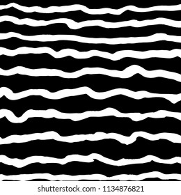 Wavy lines pattern. Abstract backgroud. Brush. Vector.