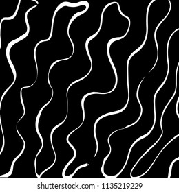 Wavy lines pattern. Abstract backgroud. Brush. Vector.