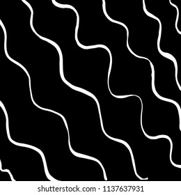 Wavy lines pattern. Abstract backgroud. Brush. Vector.