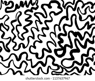 Wavy lines pattern. Abstract backgroud. Brush. Vector.