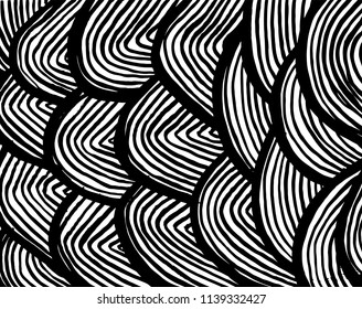 Wavy lines pattern. Abstract backgroud. Brush. Vector.
