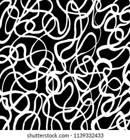 Wavy lines pattern. Abstract backgroud. Brush. Vector.