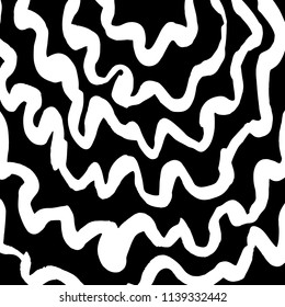 Wavy lines pattern. Abstract backgroud. Brush. Vector.