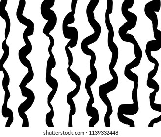 Wavy lines pattern. Abstract backgroud. Brush. Vector.