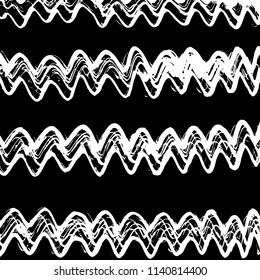 Wavy lines pattern. Abstract backgroud. Brush. Vector.