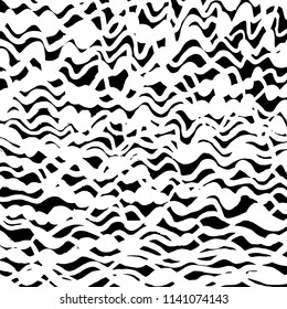 Wavy lines pattern. Abstract backgroud. Brush. Vector.